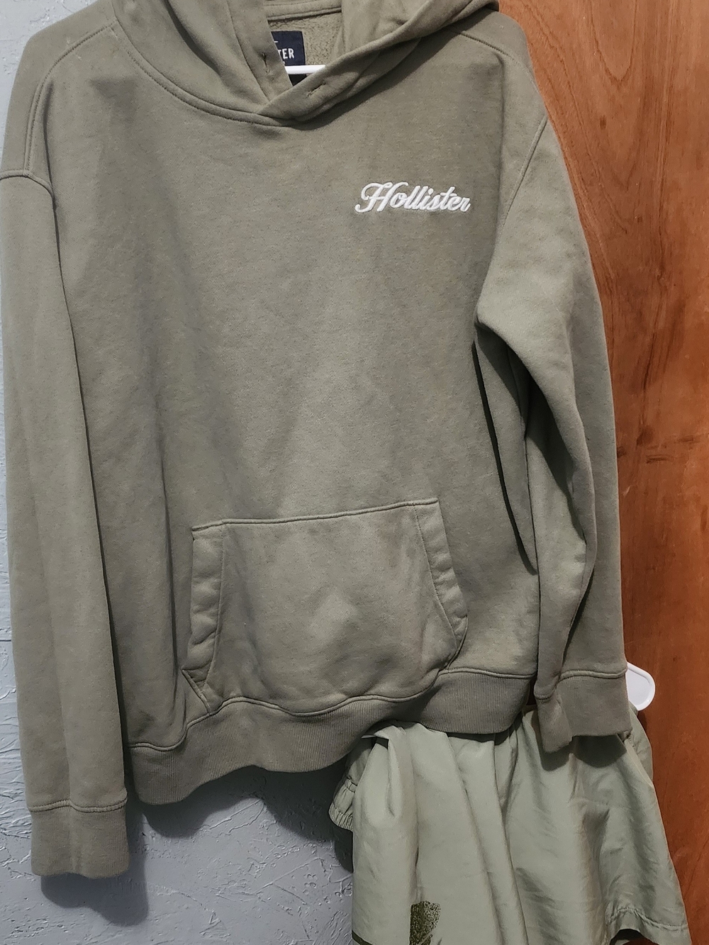 Hollister Olive-Style Fleece Hoodie